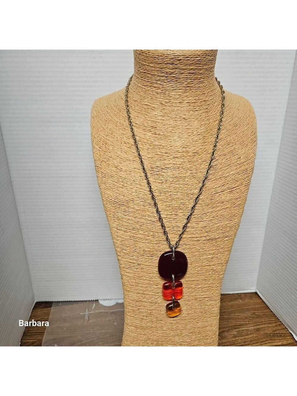 Tri-Color Pendant Necklace